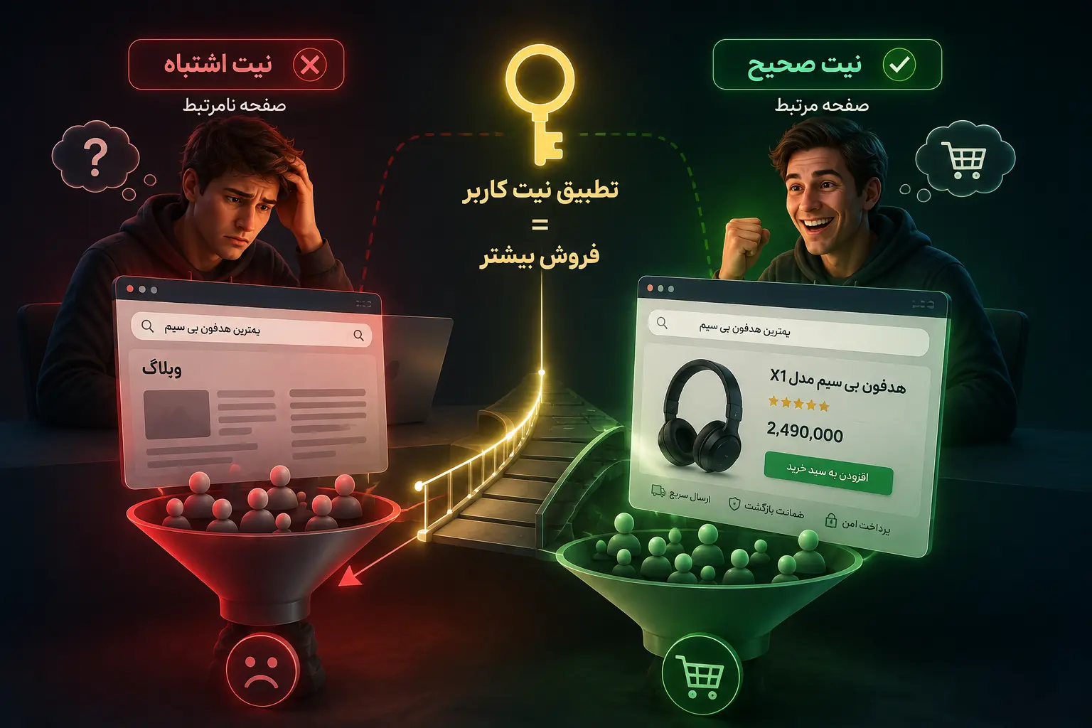 نقشه‌راه نگاشت Search Intent بر ساختار صفحات فروشگاهی
